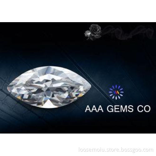 8mm x 4mm White Marquise Moissanite , Lab Created Moissanit